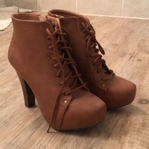 Lace up booties